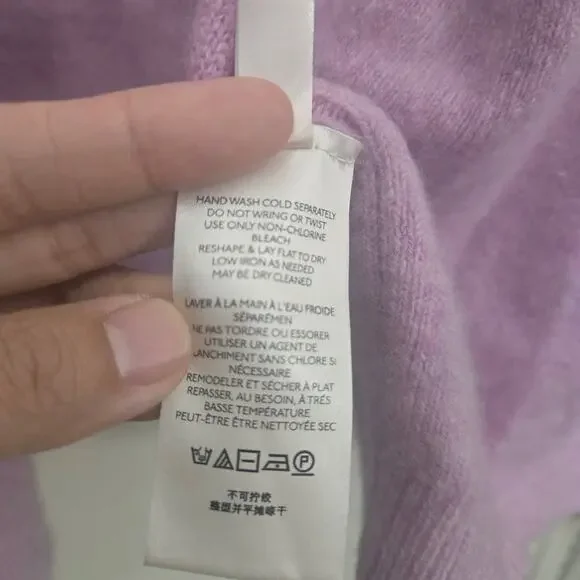 Free People Cashmere Duster Cardigan Size S Park Ave Lilac Pink Pockets Longline - Picture 7 of 9